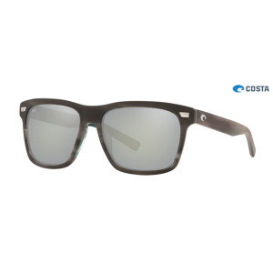 Costa Aransas Matte Storm Gray frame Gray Silver lens Sunglasses