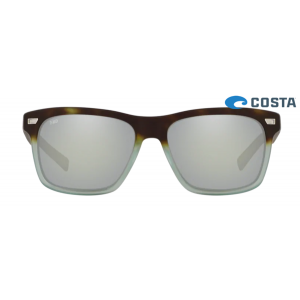 Costa Aransas Matte Tide Pool frame Gray Silver lens Sunglasses