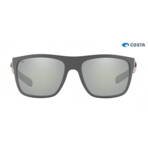 Costa Broadbill Matte Gray frame Grey Silver lens Sunglasses