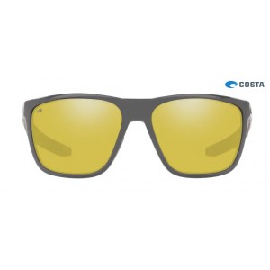 Costa Ferg Matte Gray frame Sunrise Silver lens Sunglasses