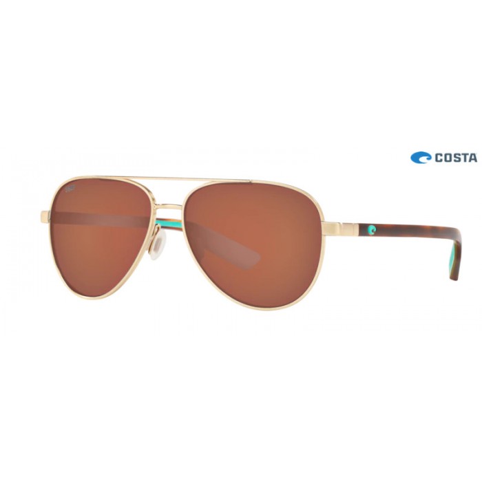 Costa Peli Brushed Gold frame Copper lens Sunglasses