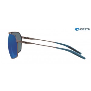 Costa Pilothouse Matte Dark Gunmetal frame Blue lens Sunglasses
