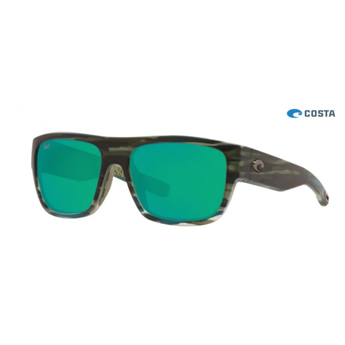Costa Sampan Matte Reef frame Green lens Sunglasses