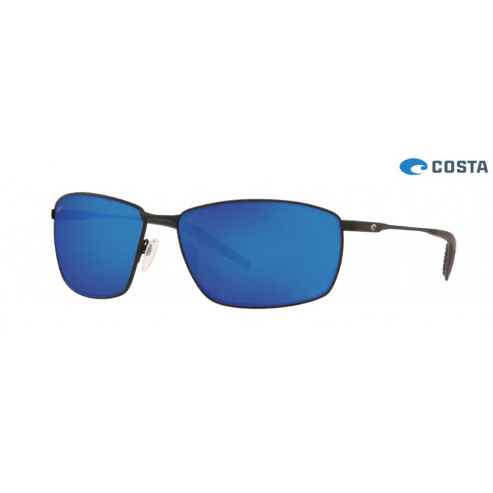 Costa Turret Matte Black frame Blue lens Sunglasses