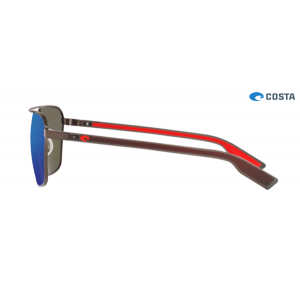 Costa Wader Shiny Dark Gunmetal frame Blue lens Sunglasses