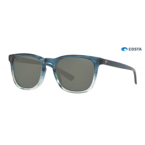 Costa Sullivan Shiny Deep Teal Fade frame Gray lens Sunglasses