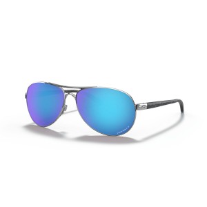 Oakley Feedback Gray Frame Prizm Sapphire Polarized Lens Sunglasses