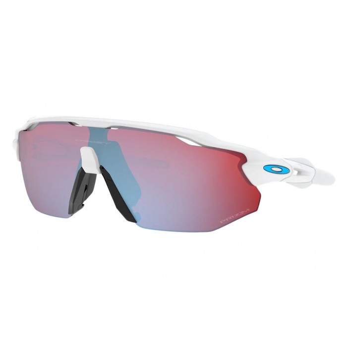Oakley Radar Ev Advancer Polished White Frame Prizm Snow Sapphire Lens Sunglasses