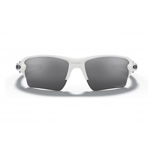 Oakley Flak 2.0 Xl Polished White Black Frame Prizm Black Polarized Lens Sunglasses