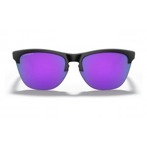 Oakley Frogskins Lite Matte Black Frame Prizm Violet Lens Sunglasses