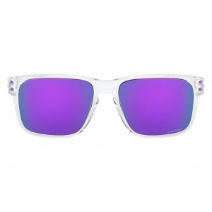 Oakley Holbrook Xs Youth Fit Polished Clear Frame Prizm Violet Lens Sunglasses