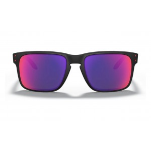 Oakley Holbrook Matte Black Frame Positive Red Iridium Lens Sunglasses