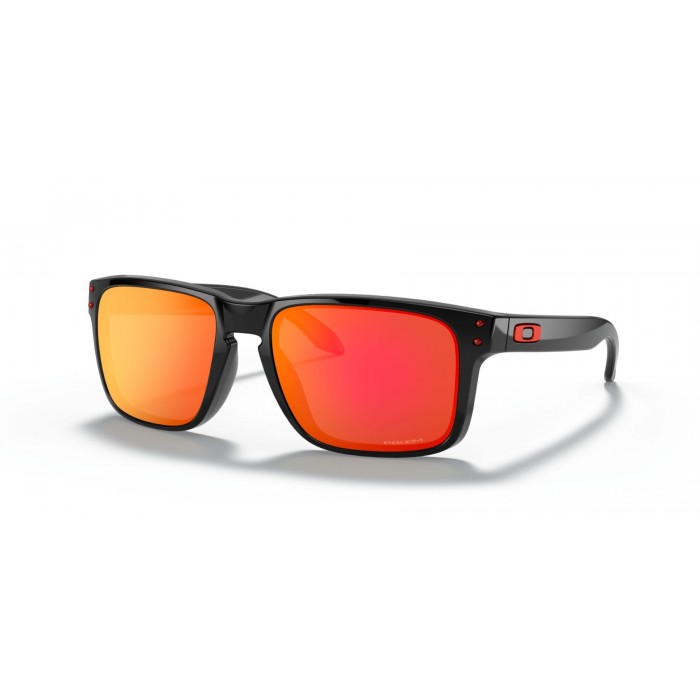 Oakley Holbrook Low Bridge Fit Polished Black Frame Prizm Ruby Lens Sunglasses