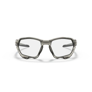 Oakley Plazma Low Bridge Fit Gray Frame Clear To Black Iridium Photochromic Lens Sunglasses
