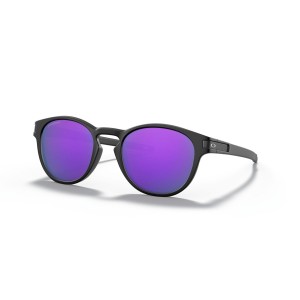 Oakley Latch Low Bridge Fit Matte Black Frame Prizm Violet Lens Sunglasses