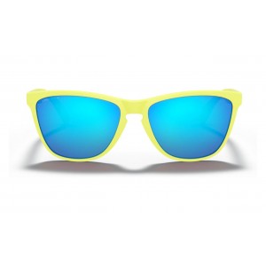 Oakley Frogskins 35Th Anniversary Matte Neon Yellow Frame Prizm Sapphire Lens Sunglasses