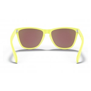 Oakley Frogskins 35Th Anniversary Matte Neon Yellow Frame Prizm Sapphire Lens Sunglasses
