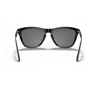 Oakley Frogskins Mix Polished Black White Frame Prizm Black Lens Sunglasses