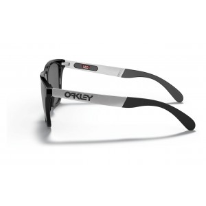 Oakley Frogskins Mix Polished Black White Frame Prizm Black Lens Sunglasses