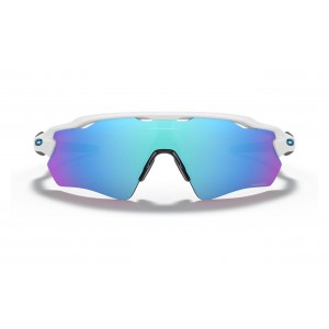 Oakley Radar Ev Path Polished White Frame Dark Prizm Sapphire Lens Sunglasses