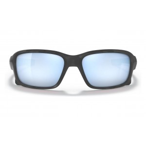 Oakley Straightlink Matte Black Camo Frame Prizm Deep Water Polarized Lens Sunglasses