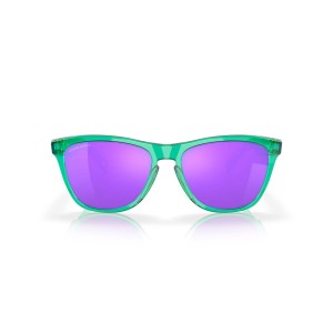 Oakley Frogskins Shift Collection Translucent Celeste Frame Prizm Violet Lens Sunglasses
