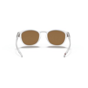 Oakley Latch Low Bridge Fit Matte Clear Frame Prizm Rose Gold Polarized Lens Sunglasses