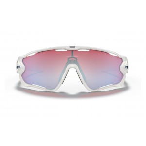 Oakley Jawbreaker Polished White Frame Prizm Snow Sapphire Lens Sunglasses