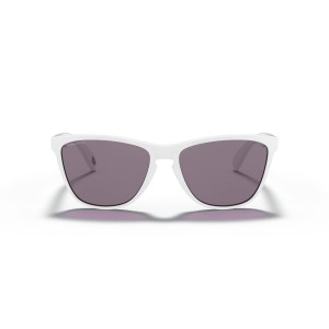 Oakley Frogskins Frogskins 35Th Anniversary Low Bridge Fit Polished White Frame Prizm Grey Lens Sunglasses