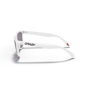 Oakley Frogskins Frogskins 35Th Anniversary Low Bridge Fit Polished White Frame Prizm Grey Lens Sunglasses