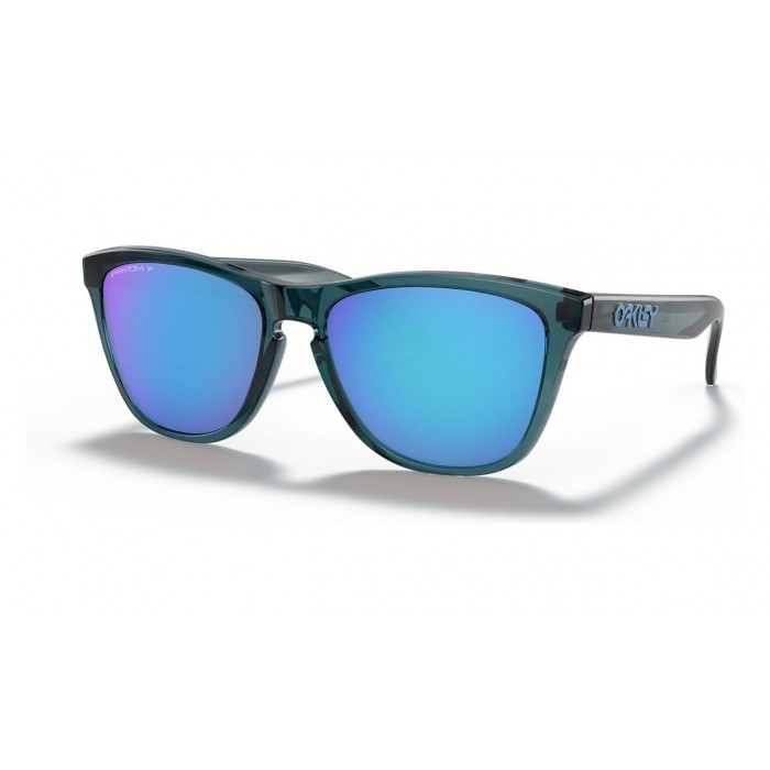 Oakley Frogskins Crystal Black Frame Prizm Sapphire Polarized Lens Sunglasses