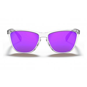 Oakley Frogskins 35Th Anniversary Polished Clear Frame Prizm Violet Lens Sunglasses