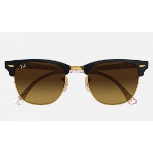 Ray Ban Clubmaster @Collection RB3016 Gradient + Black Frame Brown Gradient Lens Sunglasses