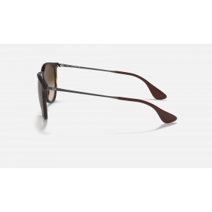 Ray Ban Erika Classic Low Bridge Fit RB4171 Gradient + Tortoise Frame Brown Gradient Lens Sunglasses