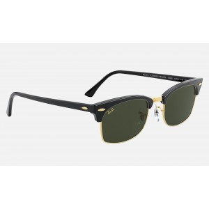 Ray Ban Clubmaster Square Legend RB3916 Classic G-15 + Shiny Black Frame Green Classic G-15 Lens Sunglasses
