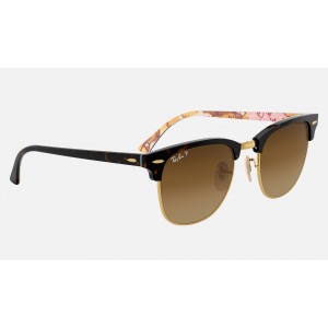 Ray Ban Clubmaster @Collection RB3016 Polarized Gradient + Tortoise Frame Brown Gradient Lens Sunglasses