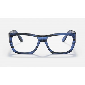 Ray Ban Nomad Optics RB5487 Demo Lens Striped Blue Sunglasses