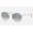 Ray Ban Round Flat Lenses RB3447 Gradient + Gold Frame Light Blue Gradient Lens Sunglasses