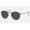 Ray Ban Round Metal Legend RB3447 Classic G-15 + Shiny Black Frame Green Classic G-15 Lens Sunglasses
