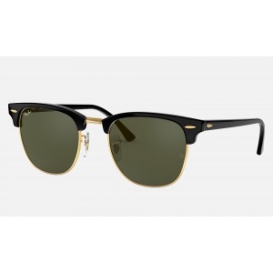 Ray Ban Clubmaster Classic Low Bridge Fit RB3016 Classic G-15 + Black Frame Green Classic G-15 Lens Sunglasses