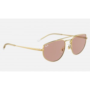 Ray Ban RB3668 Brown Photochromic Shiny Gold Sunglasses