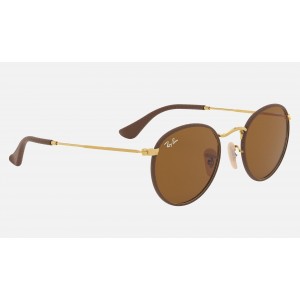 Ray Ban Round Craft RB3475 Classic B-15 + Brown Frame Brown Classic B-15 Lens Sunglasses