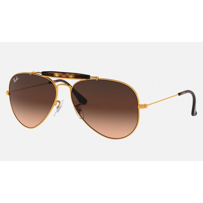 Ray Ban Outdoorsman Ii RB3029 Brown Gradient Bronze- Copper Sunglasses