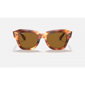 Ray Ban State Street RB2186 Brown Classic Brown Tortoise Sunglasses
