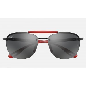 Ray Ban Scuderia Ferrari Collection RB3662 Grey Mirror Black Sunglasses