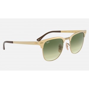 Ray Ban Clubmaster Metal @Collection RB3716 Gradient + Gold Frame Green Gradient Lens Sunglasses