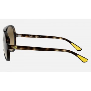 Ray Ban Scuderia Ferrari Collection RB4125 Brown Mirror Tortoise Sunglasses