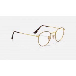 Ray Ban Round Metal Optics RB3447 Demo Lens + Tortoise Gold Frame Clear Lens Sunglasses
