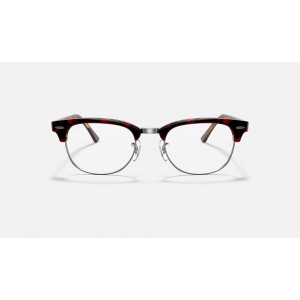 Ray Ban Clubmaster Optics RB5154 Demo Lens + Red Havana Frame Clear Lens Sunglasses