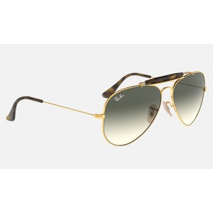 Ray Ban Outdoorsman Havana Collection RB3029 Gray Gradient Gold Sunglasses